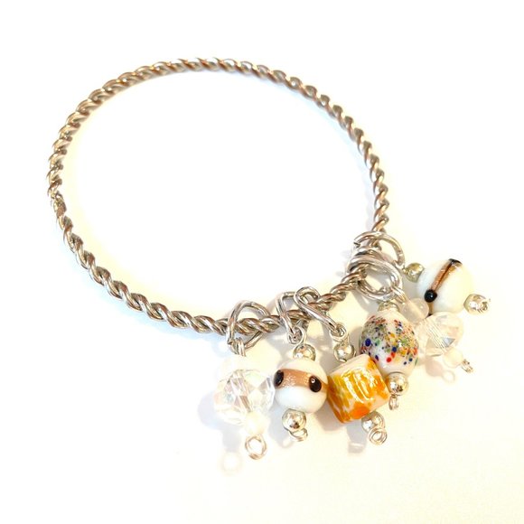 "Candy Summer II" Bracelet with Murano Glass, silver plated Czechoslovakia - Picture 2 of 3